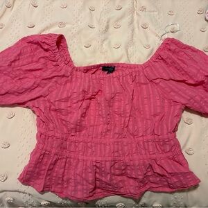 Tommy Hilfiger Pink Textured Blouse